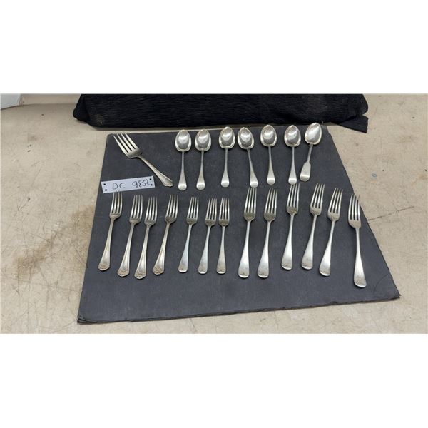 Assorted Vintage Silver-Plated Flatware Including Rogers XII and Henry Atherton Forks and Spoons