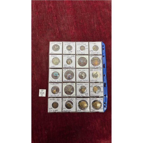 20 Vintage Pins - Brooch - Buttons - Medals