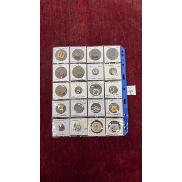20 Vintage Pins- Chains- Badges- Tokens