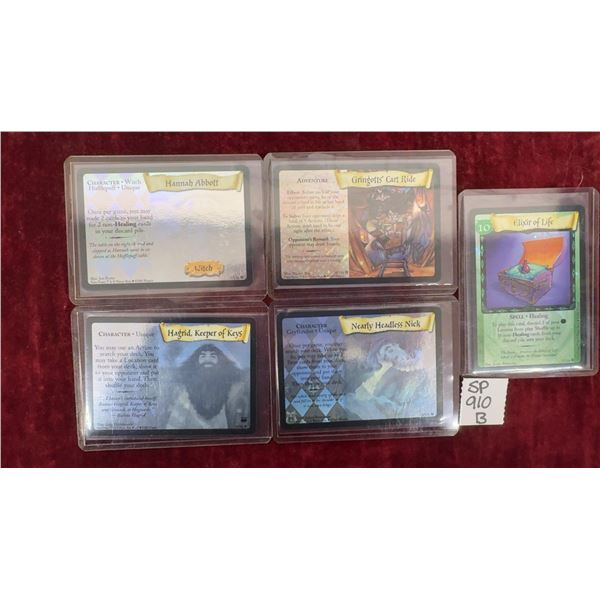 5 Harry Potter Holographic Foil Cards 2001-02