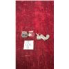 Image 1 : Sterling Silver Saber Greek Shoe award Brooch, Sterling Silver Cufflinks Letter “J” Marked