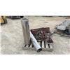Image 1 : Pallet Lot: Stainless Steel Chimney Pipe Sections, Car Ramps, Crow Bars, Jack Stands, Cable