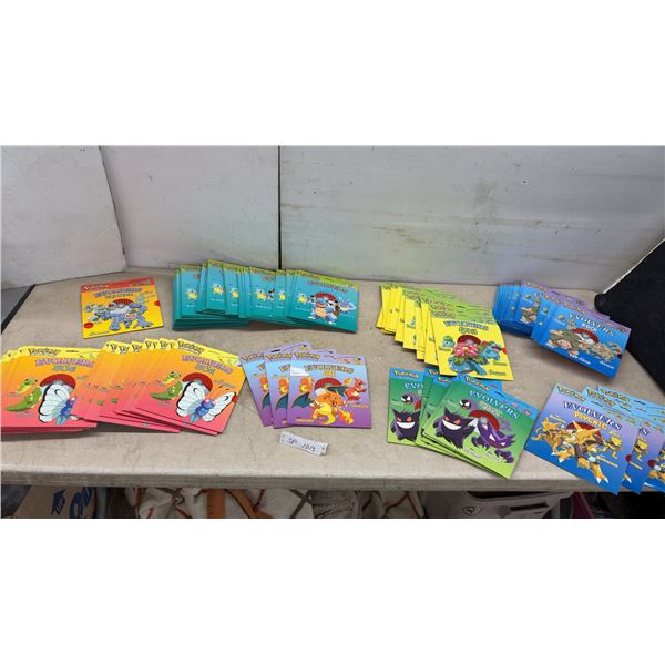 98-Count Assorted 1998 Pokémon Evolvers Booklets: Fighting, Water, Bug, Fire, Grass
