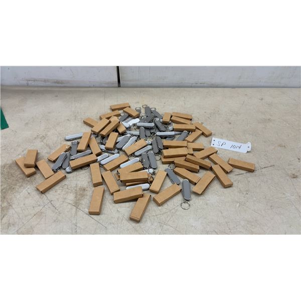 100 New Stainless Steel Mini Multi-Tool Pocket Knives with Keyring