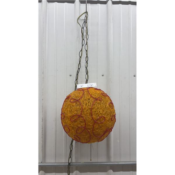 Mid-Century Orange Lucite Spaghetti Lamp