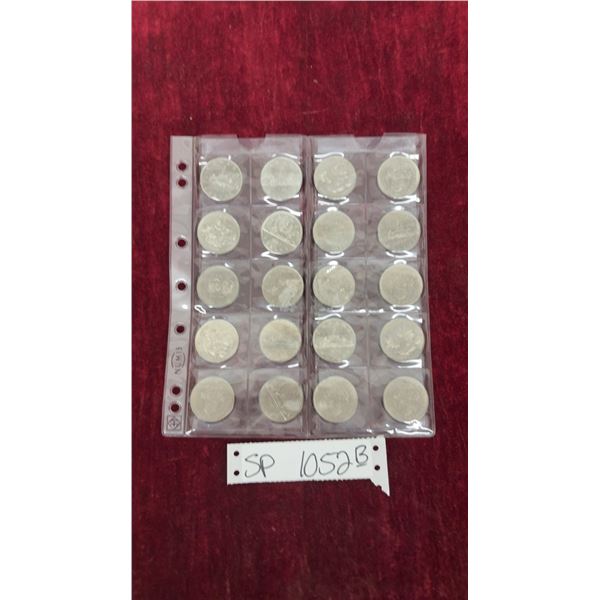 20 Canada Various Years Dollar Coins