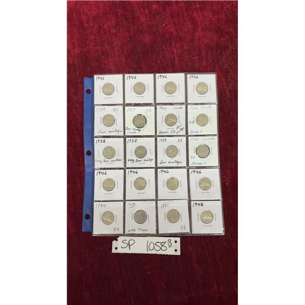29 Canada Nickels 1922 to 1951
