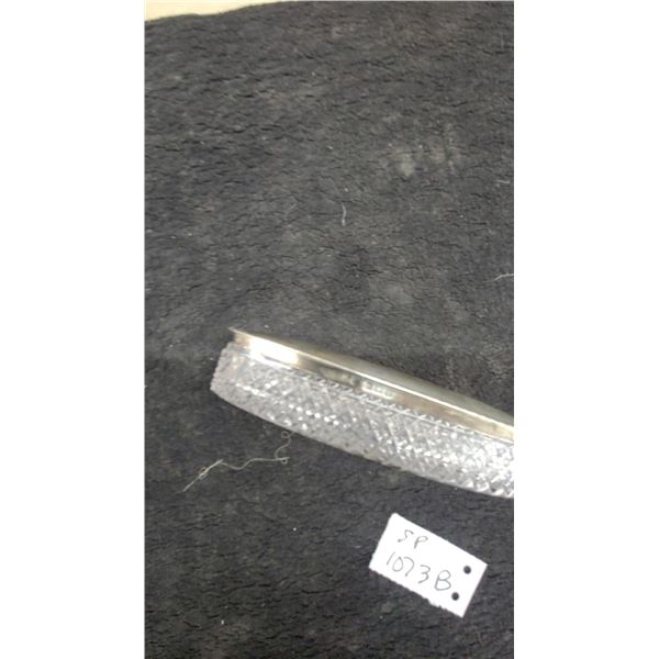 Oval Cut Crystal Cracker Dish with sterling lid