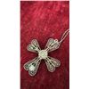 Image 6 : Sterling Silver Filigree Cross and Chain Peridot Gemstone