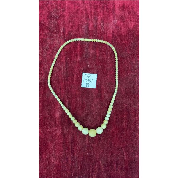 Cream Colored Strand Bone Bead Necklace