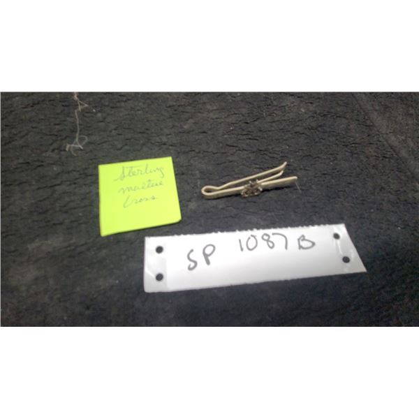 Sterling Silver Maltese Cross Tie Clip