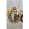 Image 2 : Two Antique Oval Framed Portraits, Ornate Gilt Wedding Portrait and Dark Wood Young Man Portrait 1