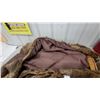 Image 5 : Vintage Full-Length wolf Fur Coat with Brown Satin Lining and Button Loop Closures