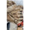 Image 8 : Vintage Full-Length wolf Fur Coat with Brown Satin Lining and Button Loop Closures