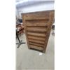 Image 12 : Antique Ice Box with Galvanized Interior and Metal Hardware