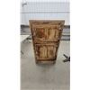 Image 1 : Antique Ice Box with Galvanized Interior and Metal Hardware