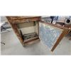 Image 7 : Antique Ice Box with Galvanized Interior and Metal Hardware