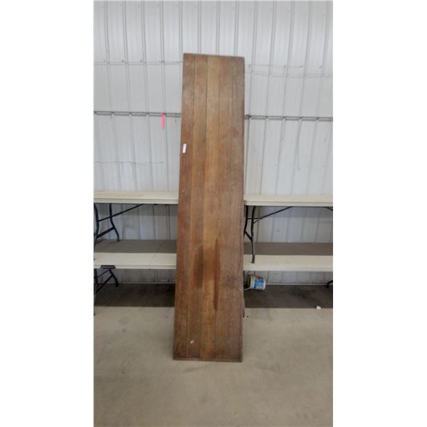 Rustic Wooden Folding Farm/Harvest Table with Plank Top and Trestle-Style Legs 26”×120”