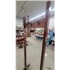 Image 10 : Antique Wooden Hall Tree Coat Rack with Three Cast Metal Double Hooks