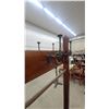 Image 5 : Antique Wooden Hall Tree Coat Rack with Three Cast Metal Double Hooks