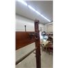 Image 6 : Antique Wooden Hall Tree Coat Rack with Three Cast Metal Double Hooks