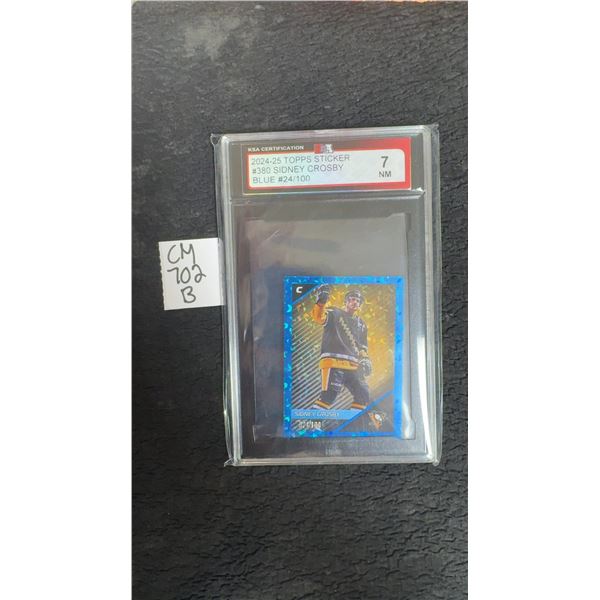 Graded Sidney Crosby Numbered 24/100 Topps Sticker