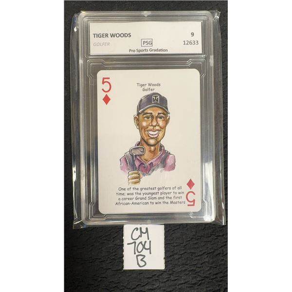 Graded Tiger Woods Golf Card