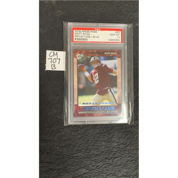 Graded Matt Ryan PSA 10 Football Card