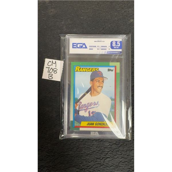 Graded Juan Gonzalez Rookie Baseball Card