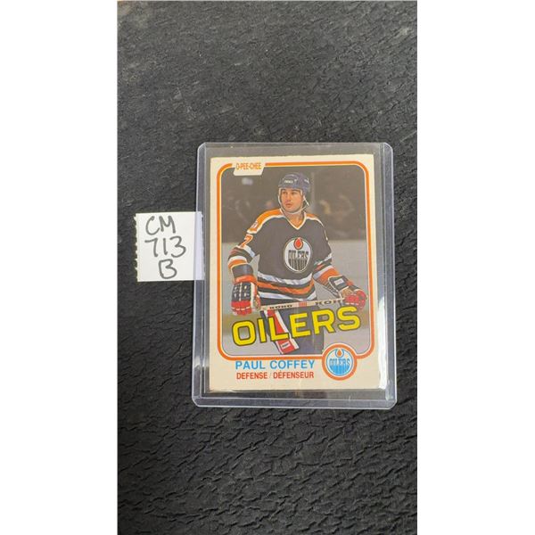 Rookie Paul Coffey Edmonton Oilers Card
