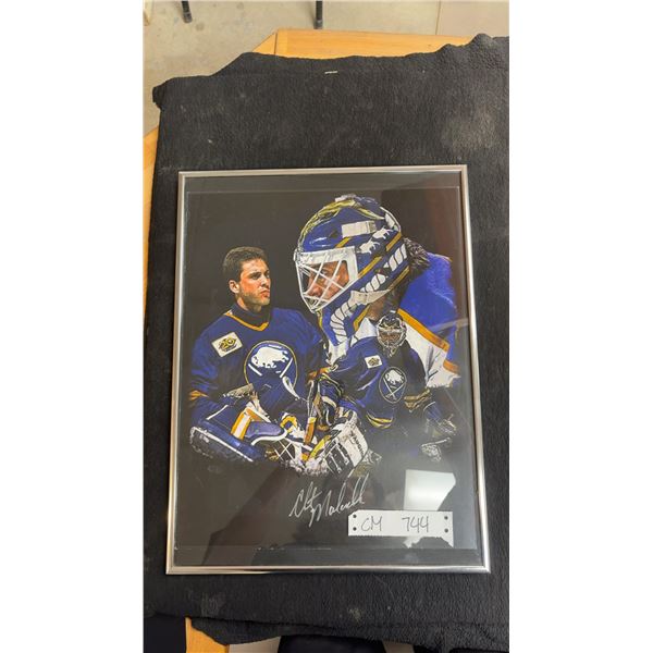 Signed Framed Clint Malarchuk 11 × 14 Photo