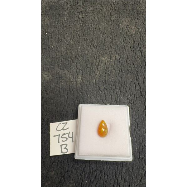 2.1ct Natural White Fire Opal, Untreated, Pear Cut, 7.3mm x 12.0mm, Retail $260