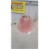 Image 2 : Two Pleated Conical Lamp Shades, Pink and Cream