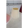Image 3 : Two Pleated Conical Lamp Shades, Pink and Cream
