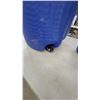 Image 3 : Rubbermaid Roughneck Wheeled Trash Can with Lid and Four Blue Recycling Bins