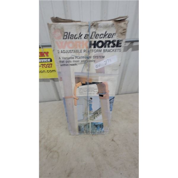 Black and Decker Workhorse 2 Adjustable Platform Brackets, 500 Pound Capacity