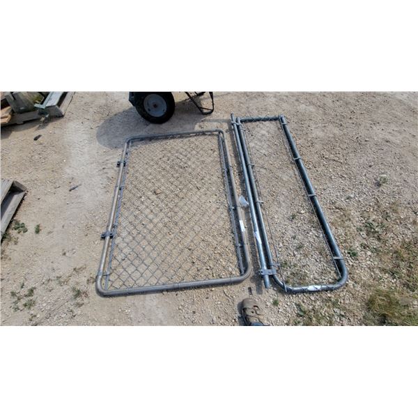2 Galvanized Steel Chain-Link Fence Gate Panels, Standard and Narrow Widths 24”×66” and 56”×42”