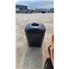 Image 5 : Commercial Octagonal Outdoor Waste Receptacle with Ashtray and Orange Wheelbarrow double wheel