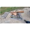 Image 1 : Assorted Building and Landscaping Materials: Earth Anchor, Concrete deck Blocks, oak Wood Planks