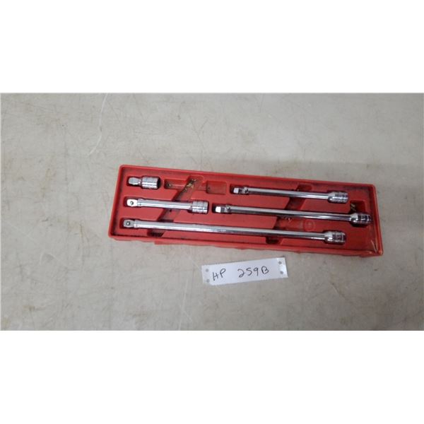 Socket Extension Bar Set with 3 Extension Bars and 2 Adapters 3/8” drive