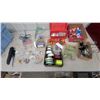 Image 1 : Fishing Lot: Lures, Reels, Line Spools, Tackle Boxes, Bobbers, Weights, Rod Holders