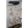 Image 7 : Fishing Lot: Lures, Reels, Line Spools, Tackle Boxes, Bobbers, Weights, Rod Holders