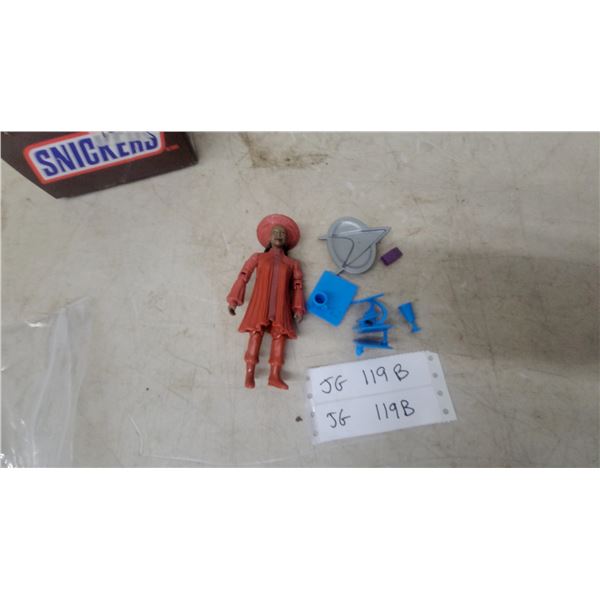 Star Trek Action Figure in Red Robe with Klingon Emblem and Accessories