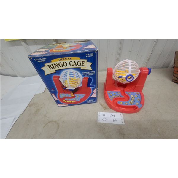 Deluxe Bingo Cage Game with Box, Bingo Cage, and Yellow Balls