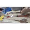 Image 4 : Assorted Gardening Tools Including Serrated Hoe, Garden Fork, Cultivator, Shovel, Rake