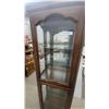 Image 4 : Curio Cabinet with Glass Shelves and Ornate Brass Hardware 72”×21”×13” lights up