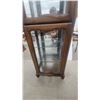 Image 5 : Curio Cabinet with Glass Shelves and Ornate Brass Hardware 72”×21”×13” lights up