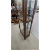 Image 6 : Curio Cabinet with Glass Shelves and Ornate Brass Hardware 72”×21”×13” lights up