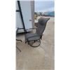 Image 3 : Patio Set: Tile-Top Square Table and Two Sling-Fabric Swivel Rocker Chairs