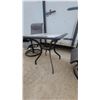 Image 4 : Patio Set: Tile-Top Square Table and Two Sling-Fabric Swivel Rocker Chairs